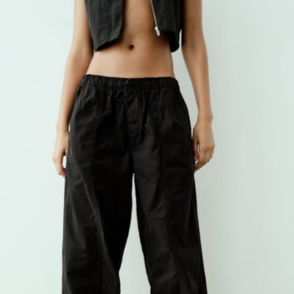 Zara Wide leg Parachute Pants - Picture 4 of 6